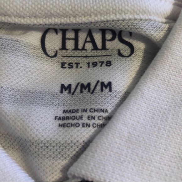 CHAPS Womens Sleeveless Polo Shirt Size Medium Navy & White Striped New - Picture 5 of 7